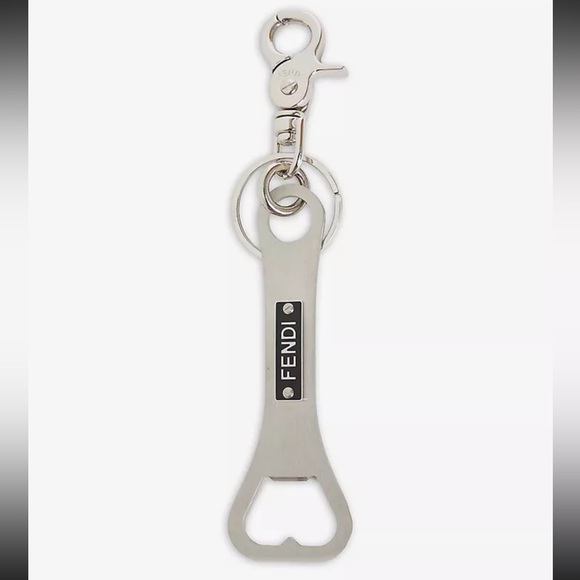 Fendi unisex FF logo monogram bottle opener keychain charm NEW - Picture 1 of 5